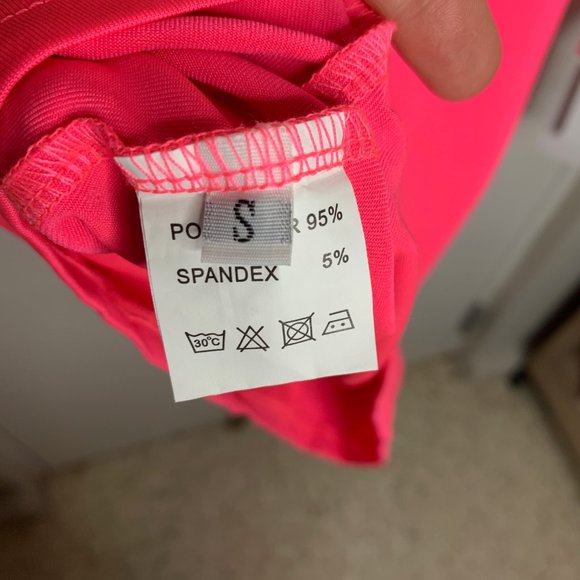 NWT NEON PINK BODYCON MINI DRESS - Picture 5 of 8